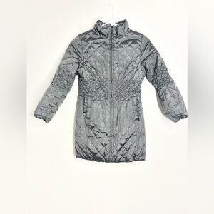 Original Marines Gray Quilted PufferJacket Coat for girls Size 6Y made in France